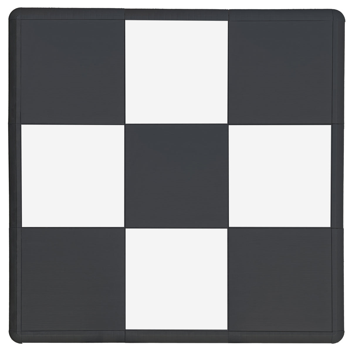 Portable Modular Flooring - 60x60cm Black, White, and Oak Effect