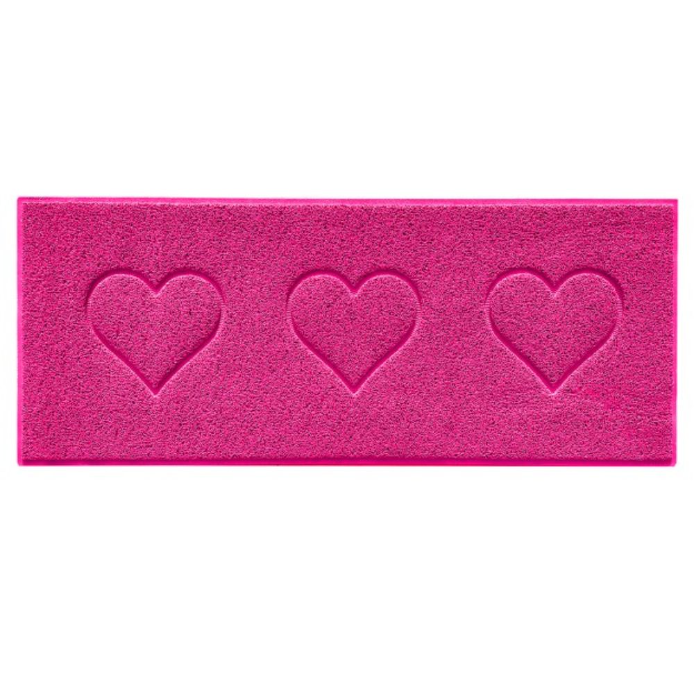 Embossed Triple Heart Runner and Entrance Mat - Multiple Colours