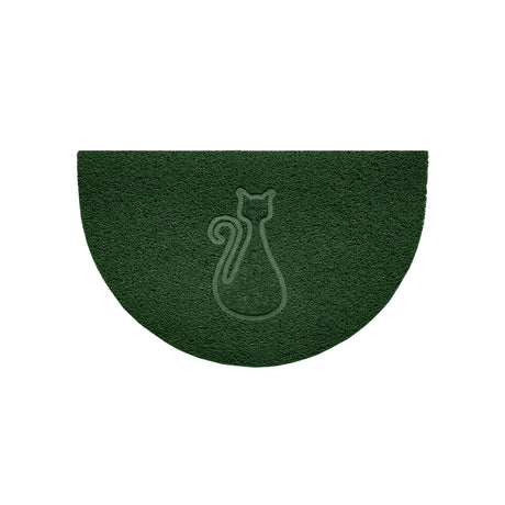 Cat Embossed Halfmoon Indoor/Sheltered Outdoor Spaghetti Doormat