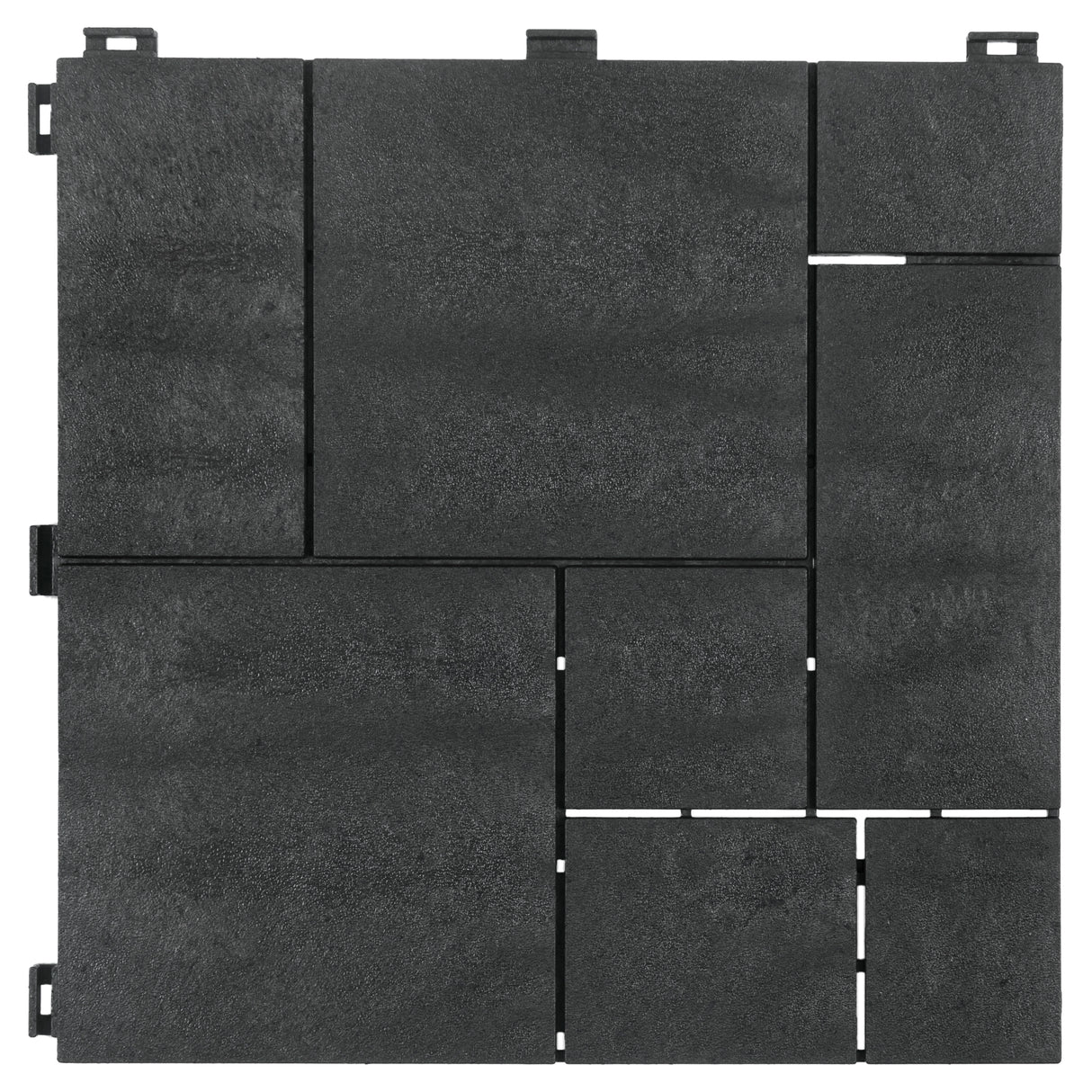 Mosaic Composite Interlocking Decking Tiles - Graphite - Pack of 40