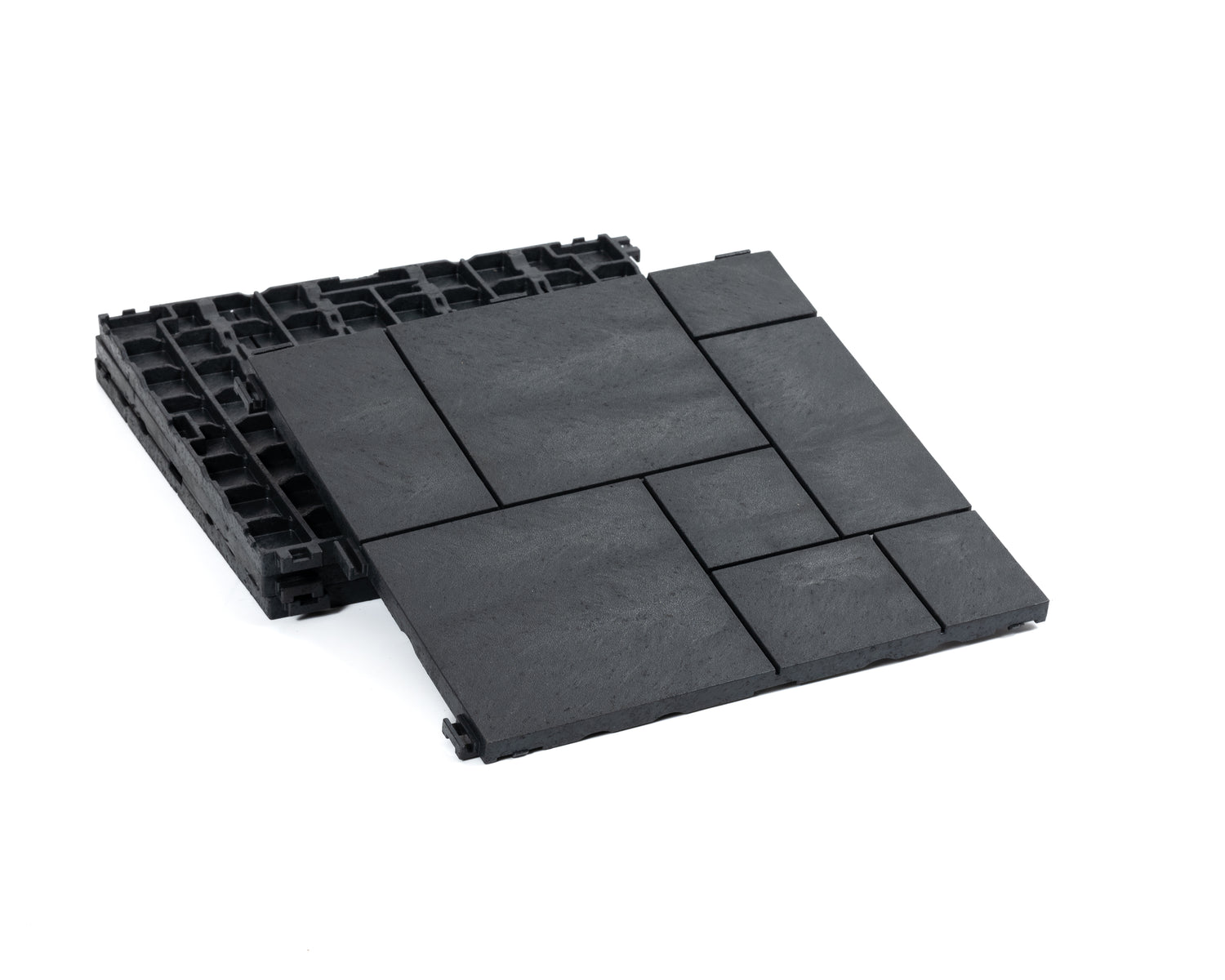Mosaic Composite Interlocking Decking Tiles - Graphite - Pack of 40