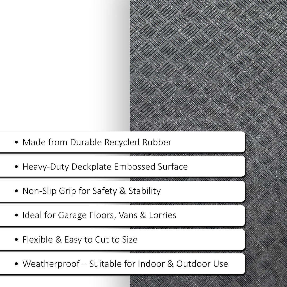 Deckplate Low Profile Rubber Commercial Entrance Mat