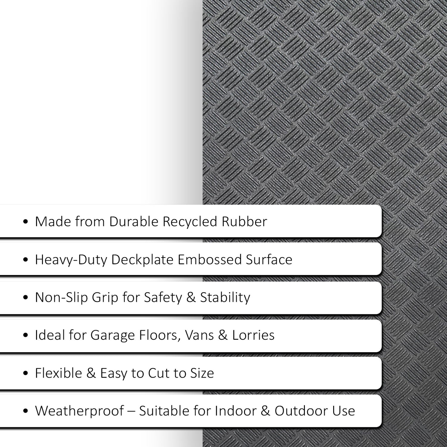 Deckplate Low Profile Rubber Commercial Entrance Mat