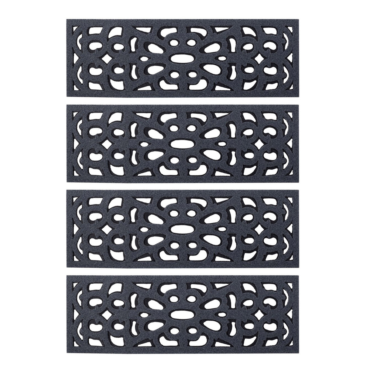 Victorian Style Eco-Friendly Rubber Step Mat - Grey - Indoor Outdoor