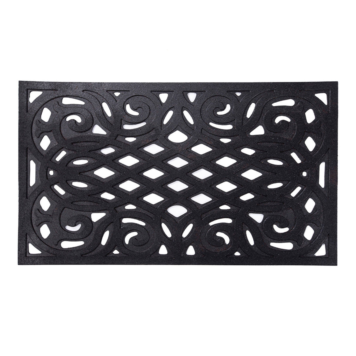 Victorian Style Eco Outdoor Door Mat - Black