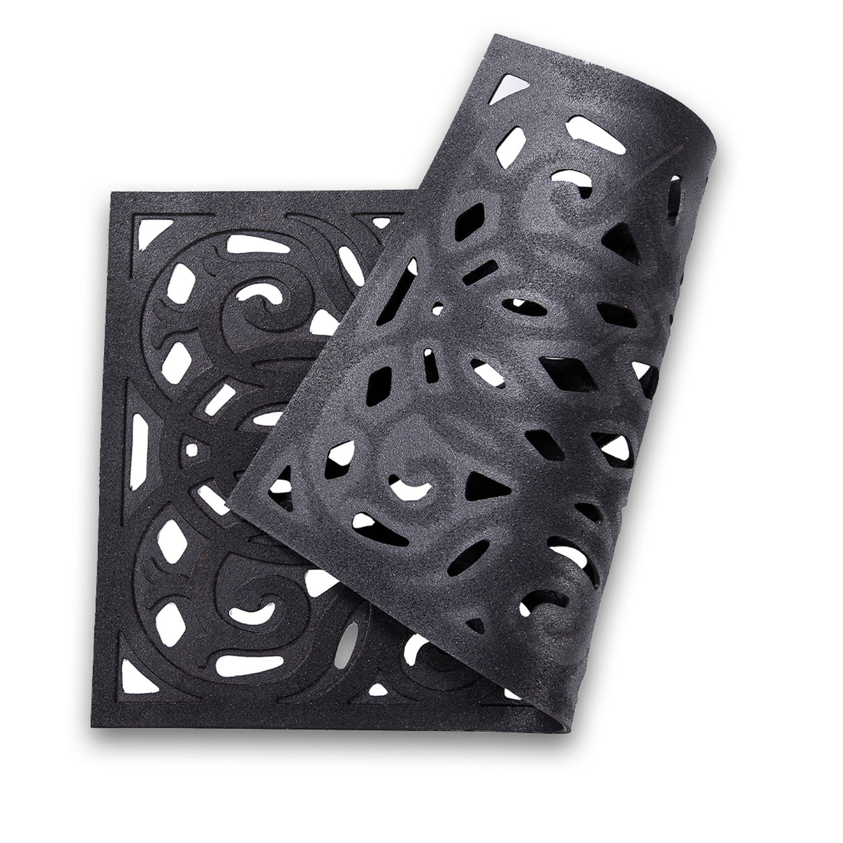 Victorian Style Eco Outdoor Door Mat - Black