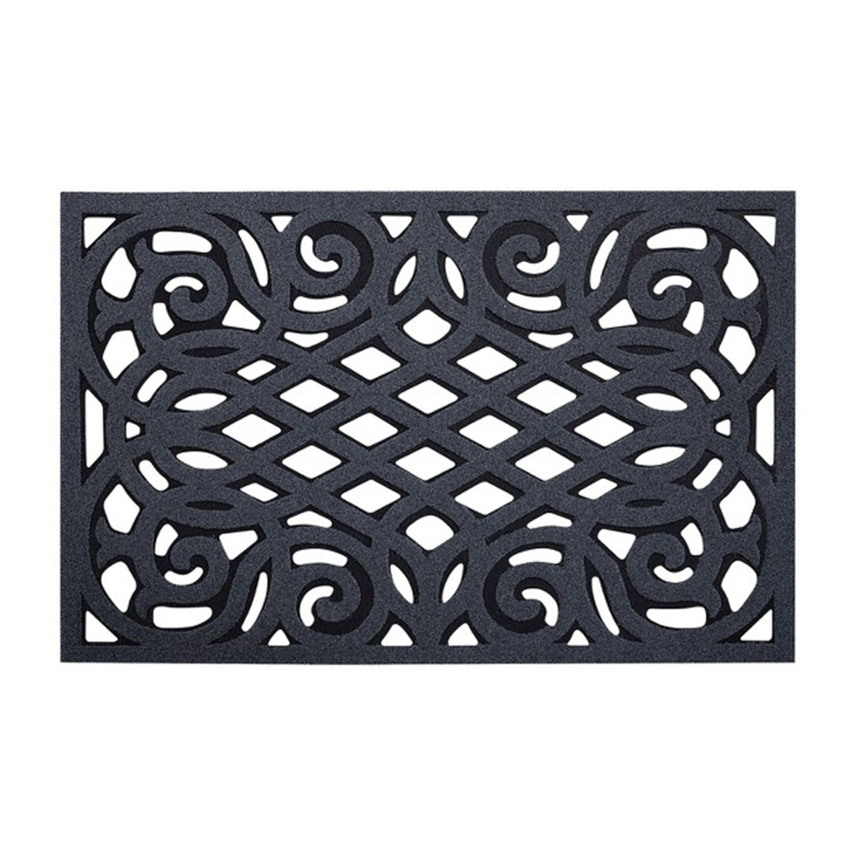 Victorian Style Eco Indoor/Outdoor Door Mat - Dark Grey