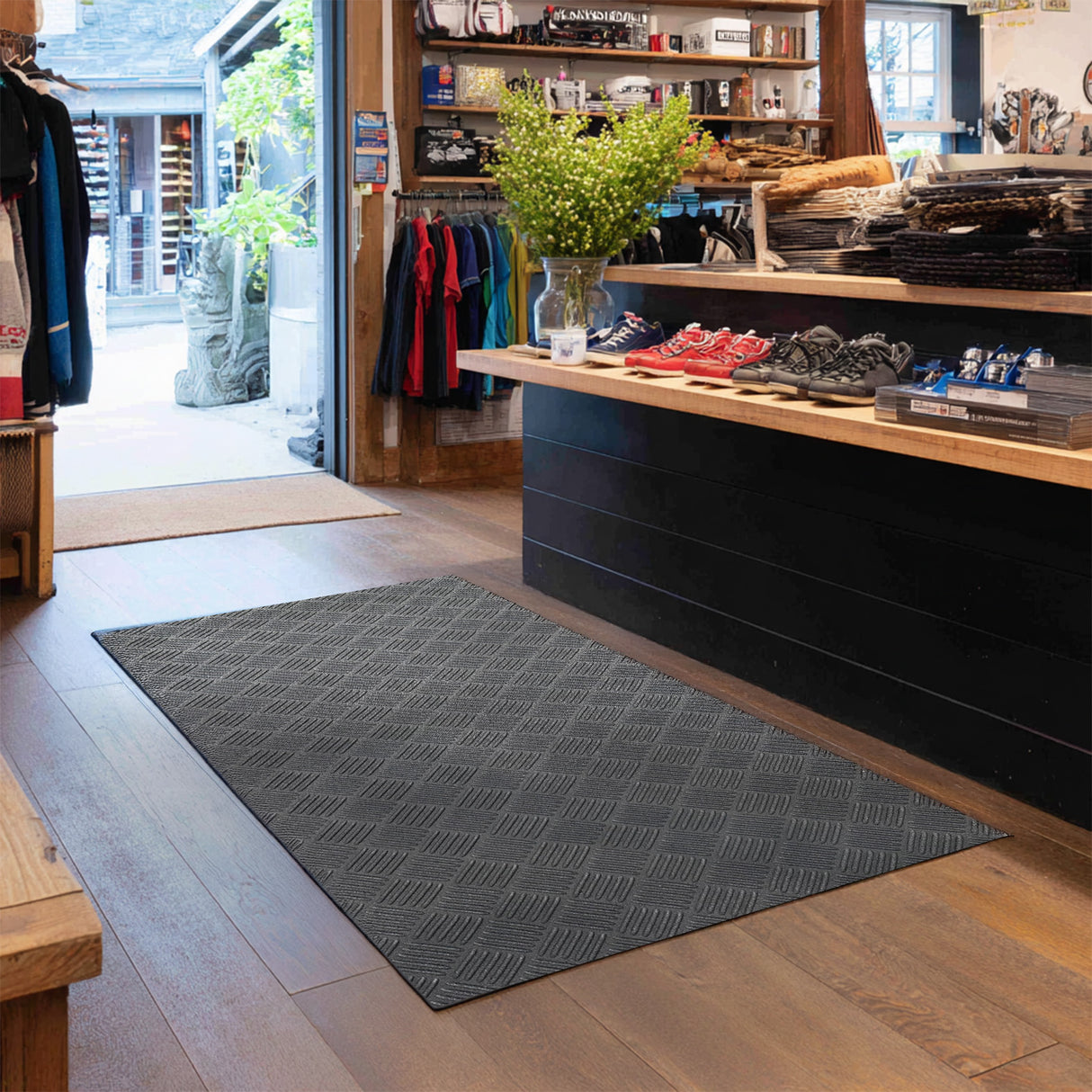 Deckplate Low Profile Rubber Commercial Entrance Mat