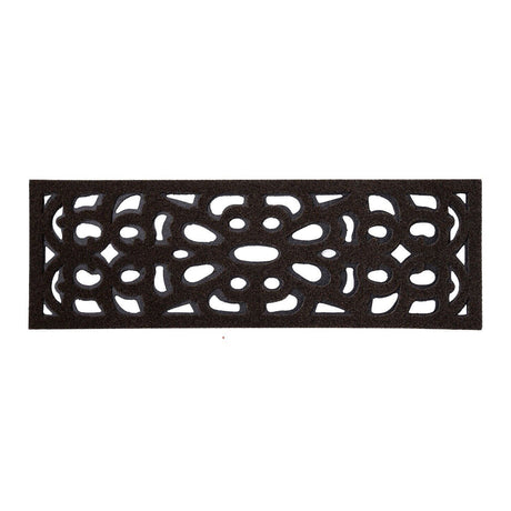 Victorian Style Eco-Friendly Rubber Step Mat - Brown - Indoor/Outdoor