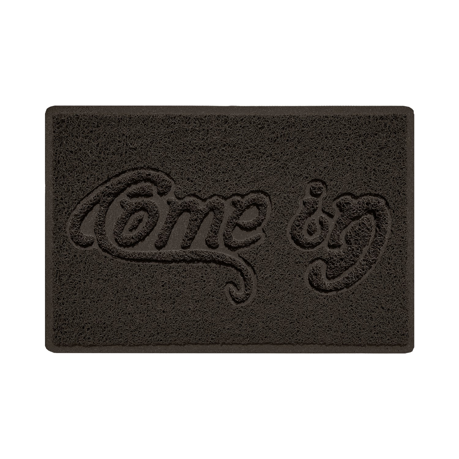 Embossed Spaghetti Outdoor Doormat - Brown