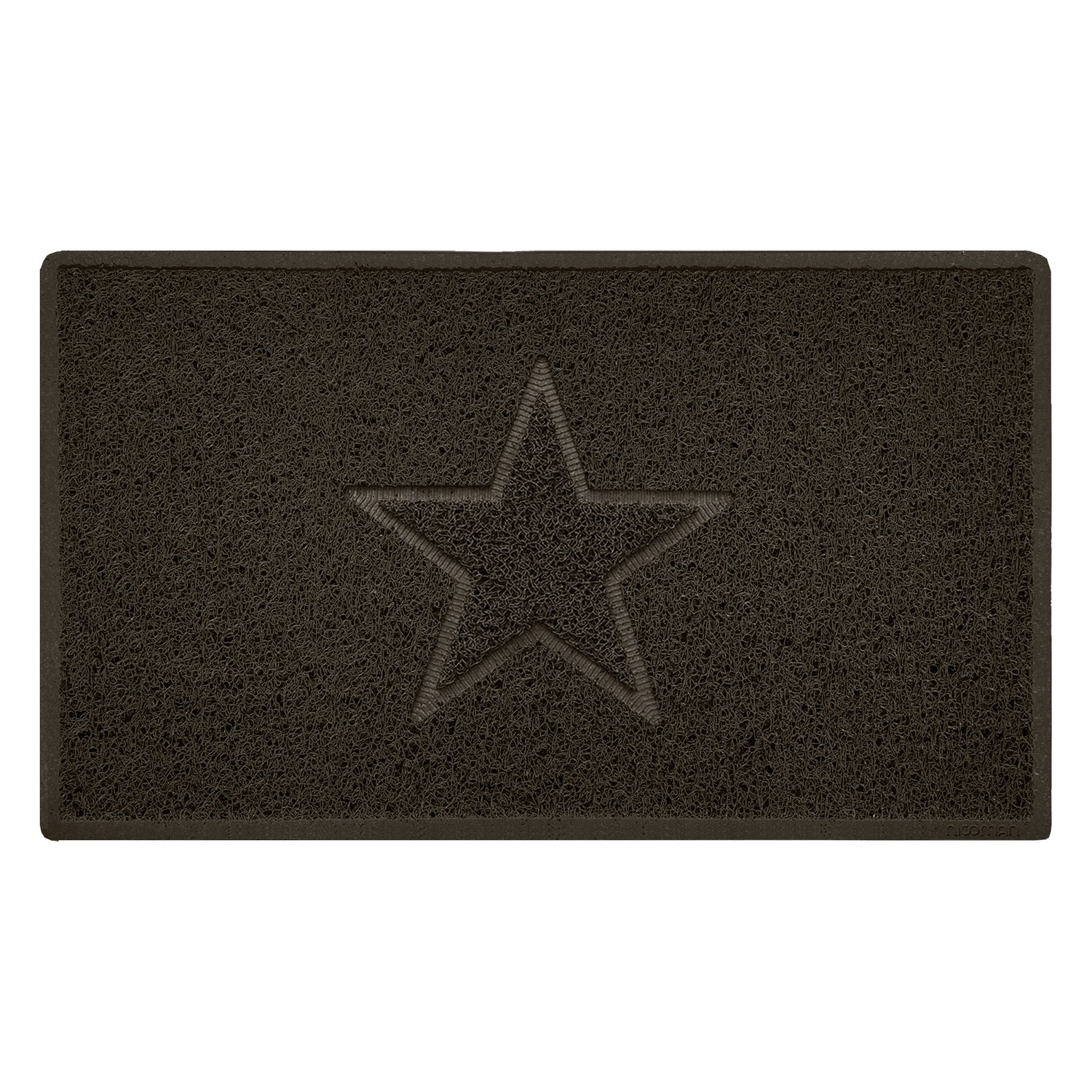 Embossed Spaghetti Outdoor Doormat - Brown
