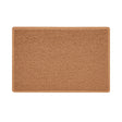 A beige indoor spaghetti door mat with a textured design and a non-slip rubber base.