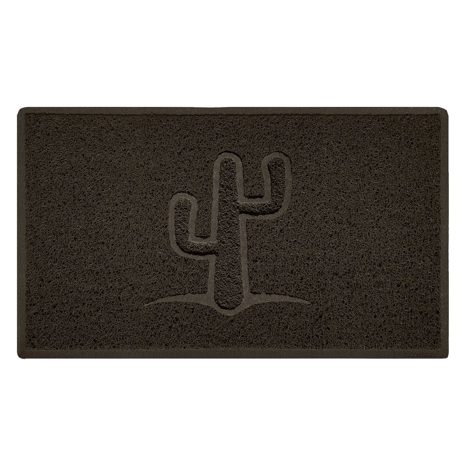 Embossed Spaghetti Outdoor Doormat - Brown