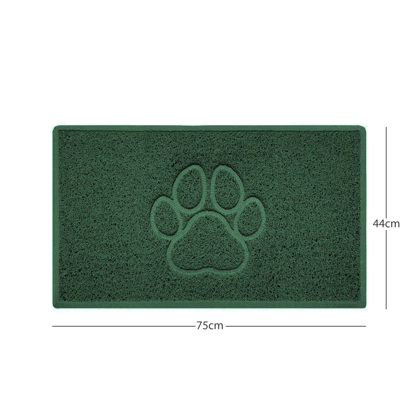 "Paw Print" Embossed Loofah Textured Spaghetti Door Mat