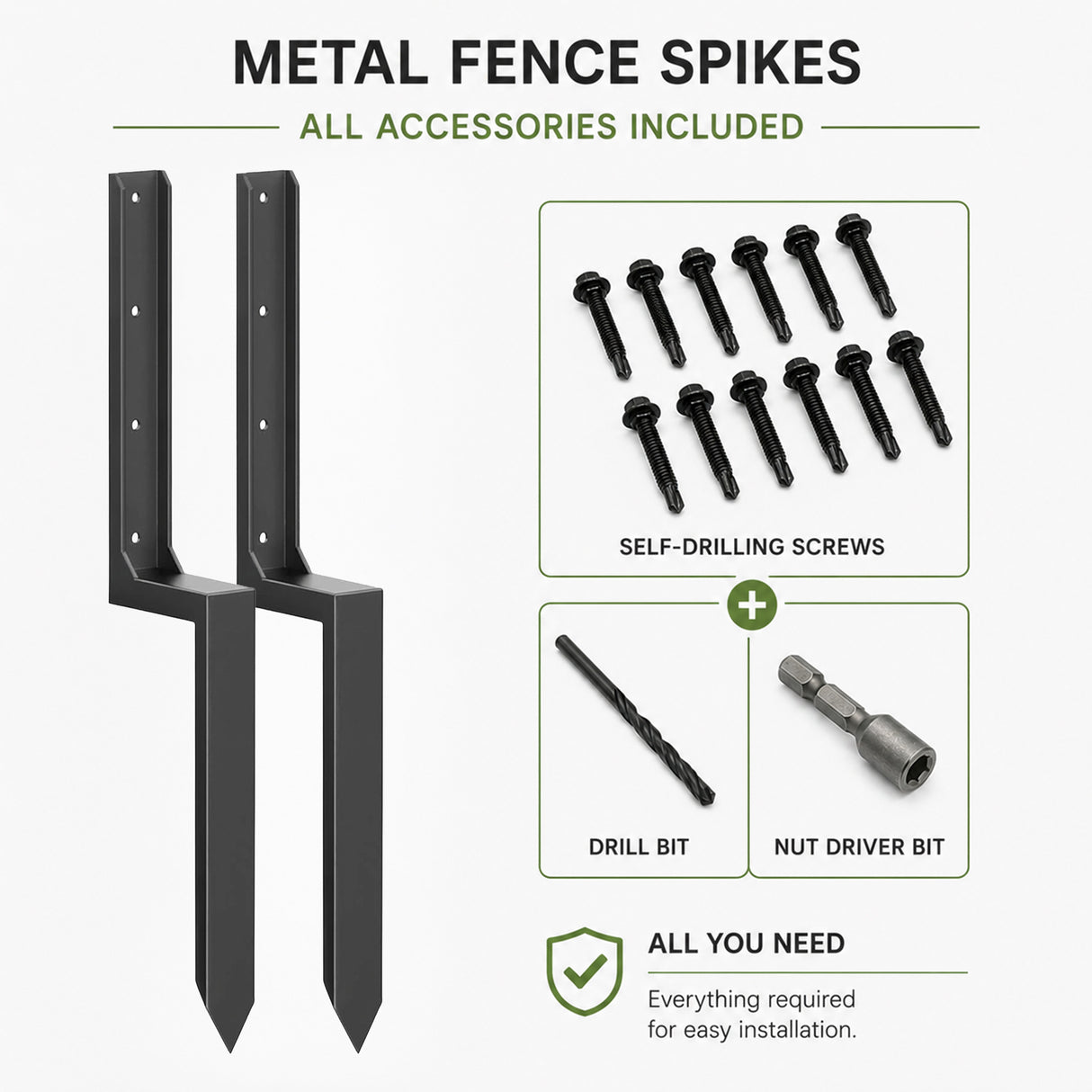 Metal Fence Post Support Brackets