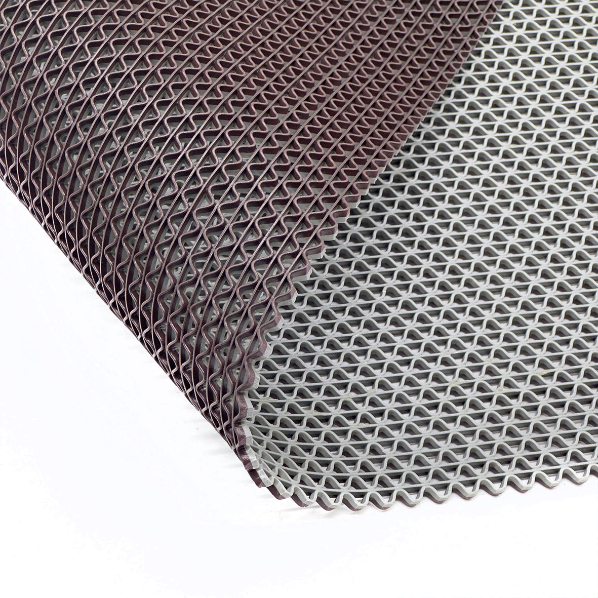 Non Slip PVC Drainage Mat Dual Colour Grey/Brown 1.2m Wide