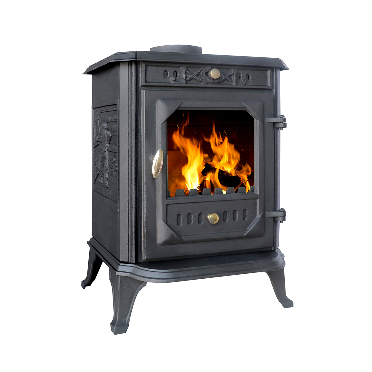 Cast Iron Wood and Coal Burning Stove 7kW - JA001