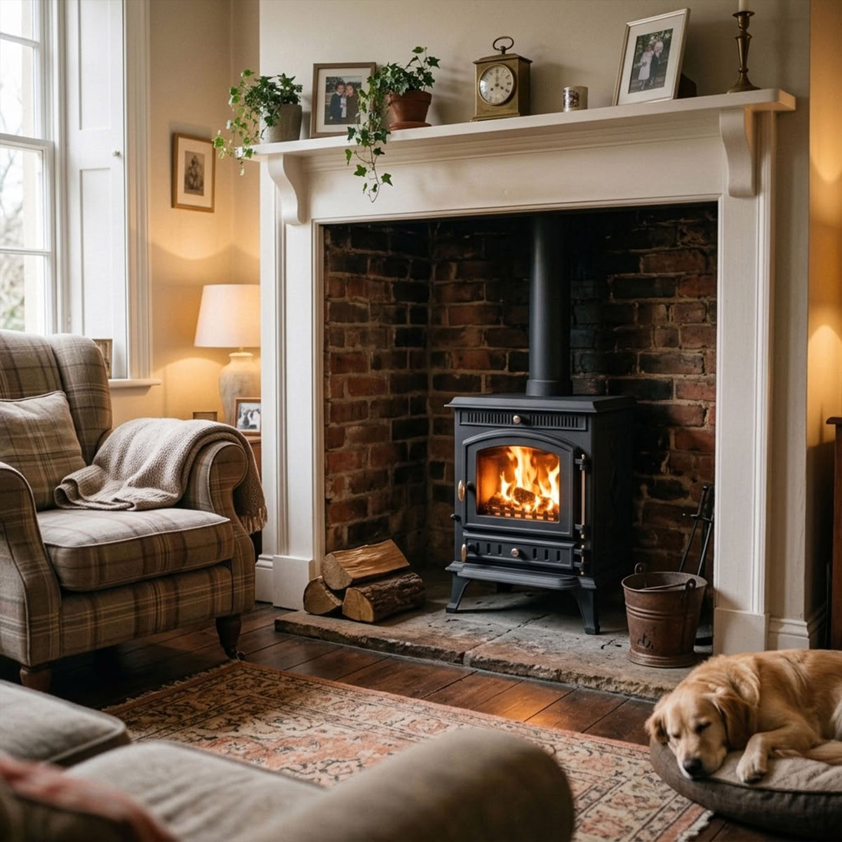 Cast Iron Defra Approved Multi-Fuel Burning Stove 7kW - JA010
