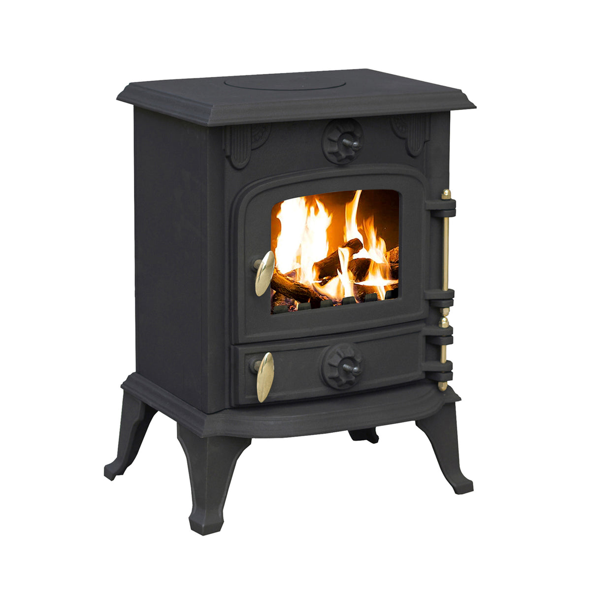 Cast Iron Defra Approved Multi-Fuel Burning Stove 5kW - JA013
