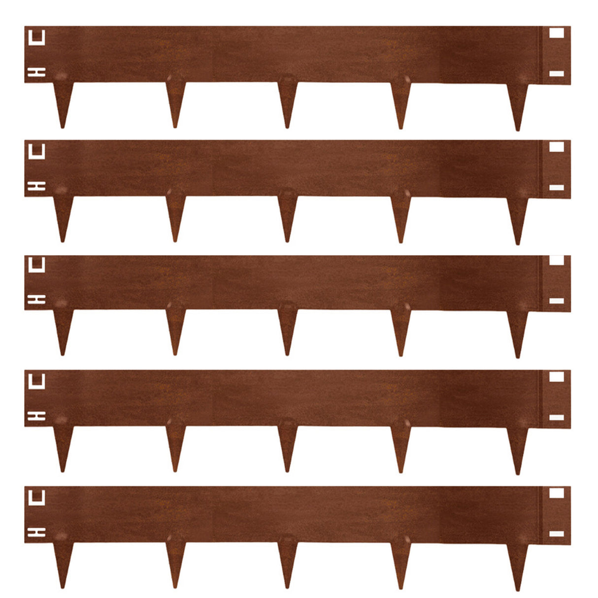 Metal Lawn Edging Garden Border - 5 Pieces