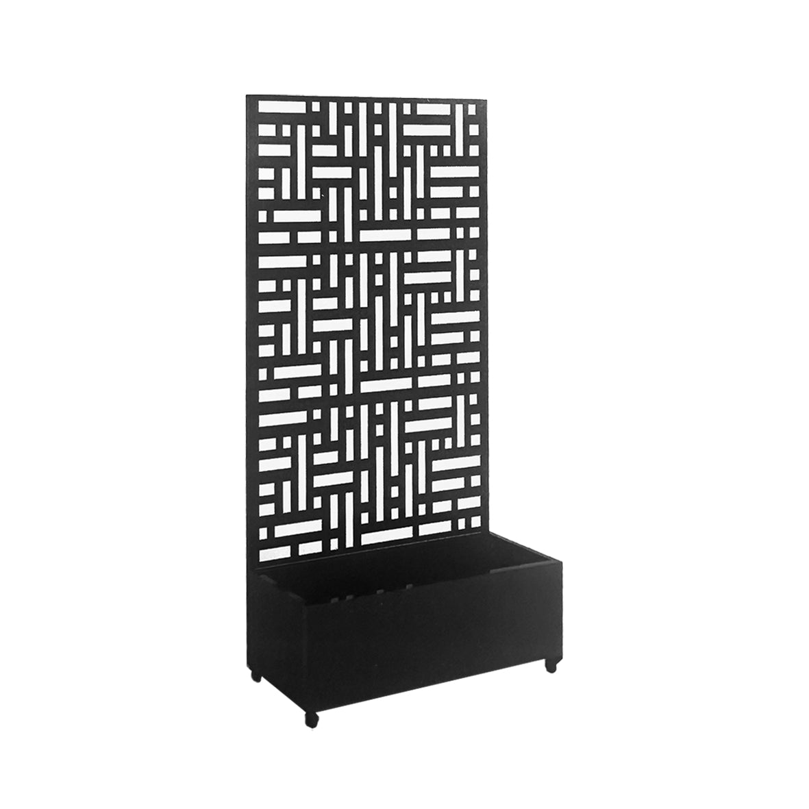 Metal Outdoor Privacy Screen with Plant Pot - 90cm x 180cm
