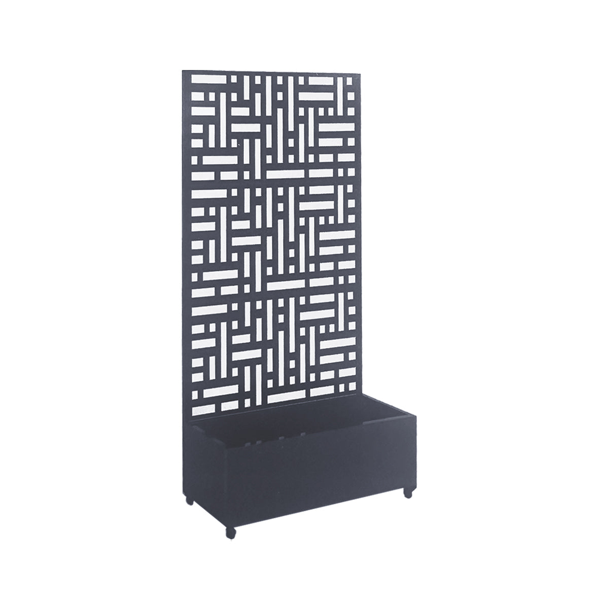 Metal Outdoor Privacy Screen with Plant Pot - 90cm x 180cm