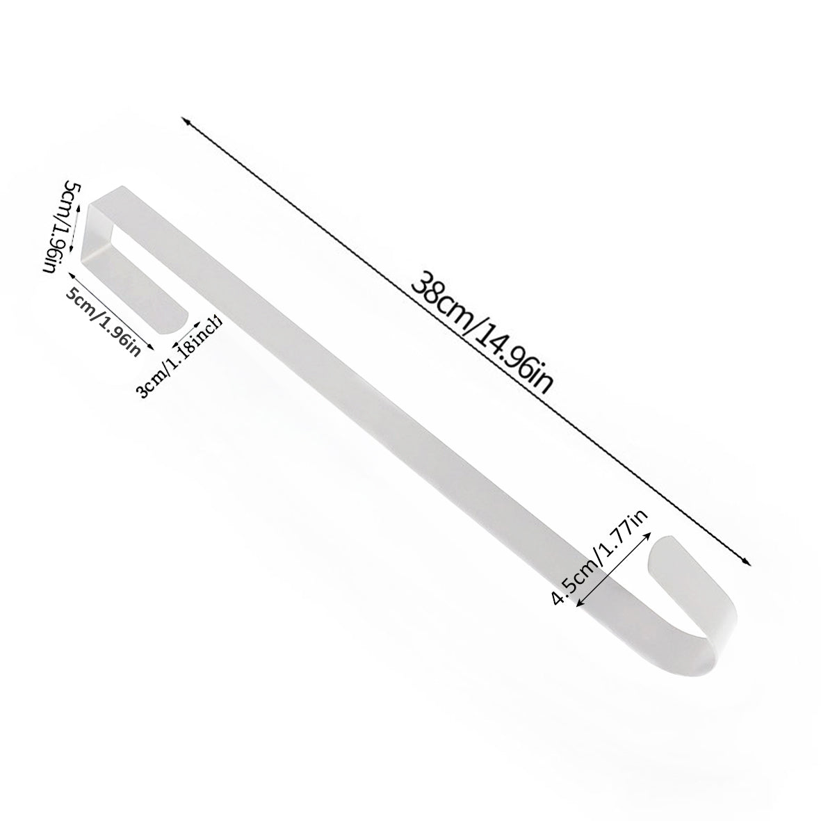 Metal Wreath Door Hanger - Grey or White