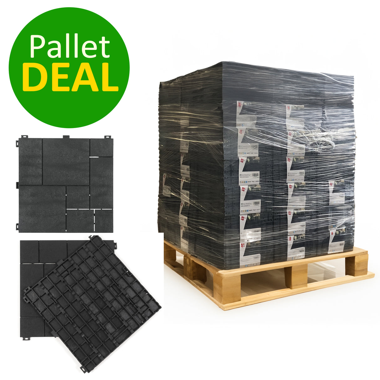 Pallet Offer - Mosaic Composite Interlocking Decking Tiles - 630pcs
