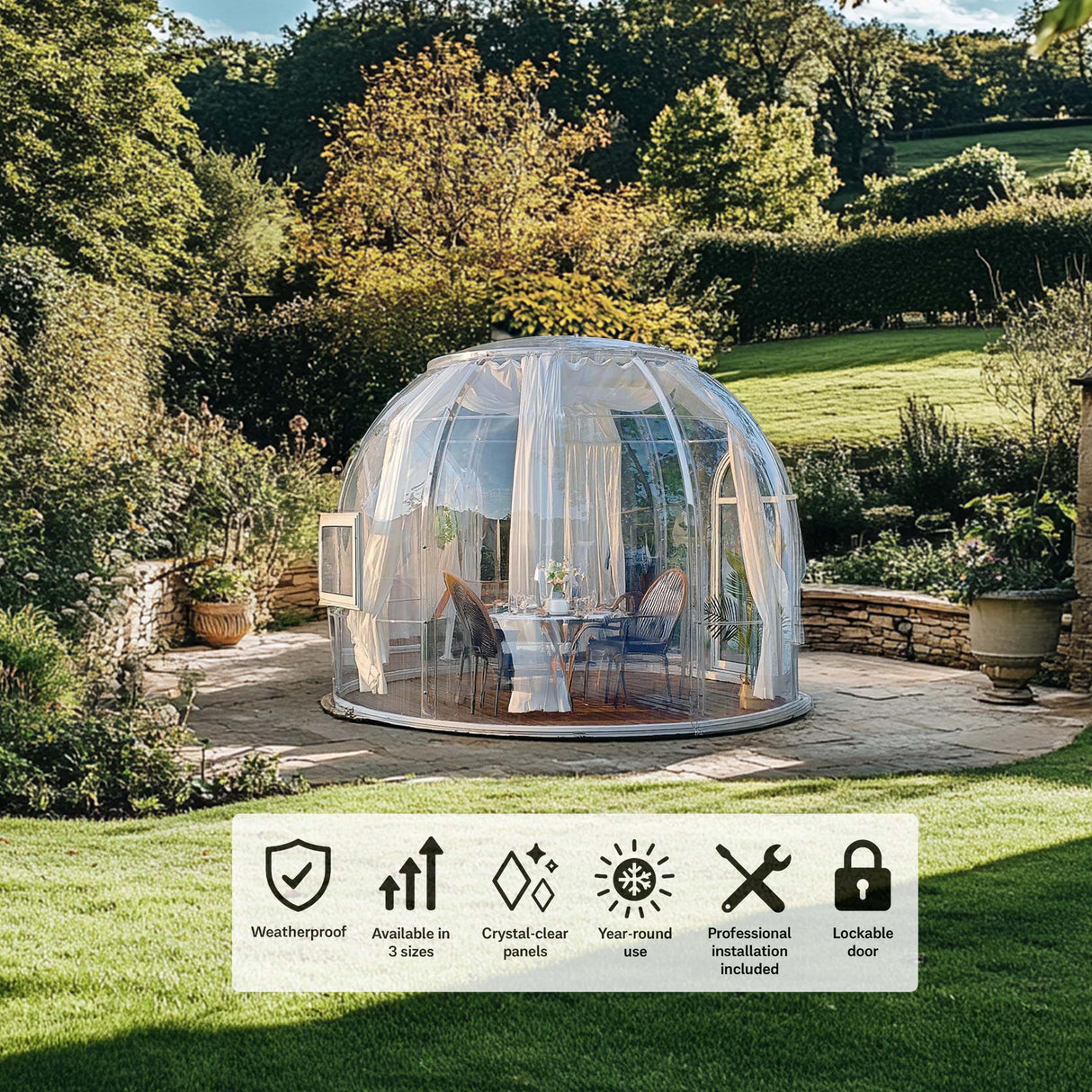 Premium PVC Glass Dome – Supplied & Installed