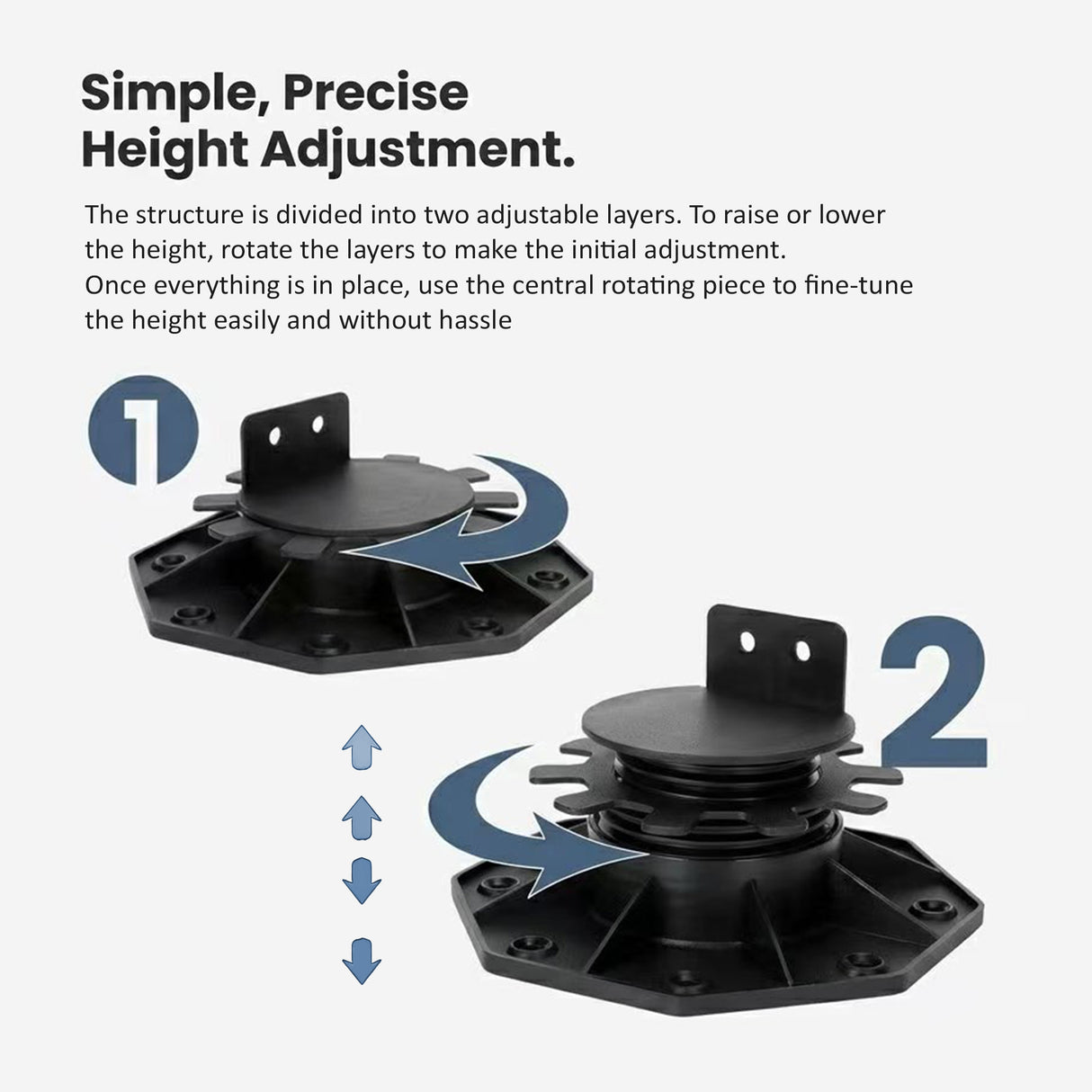 Adjustable Pedestals Riser for Joist