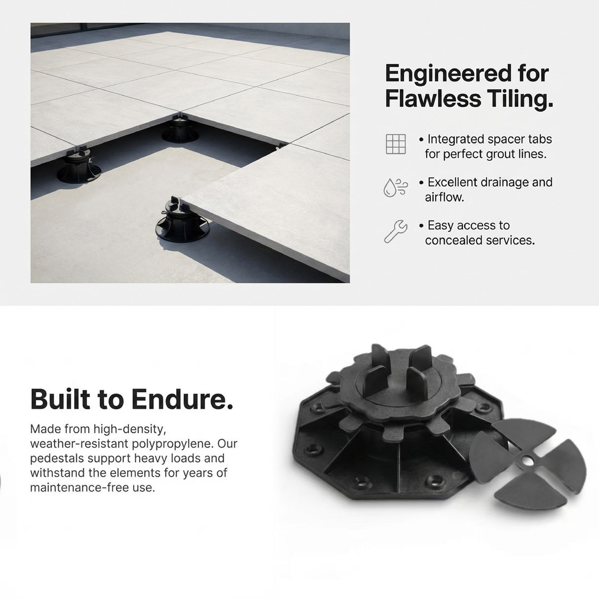 Adjustable Pedestal Support for Paving