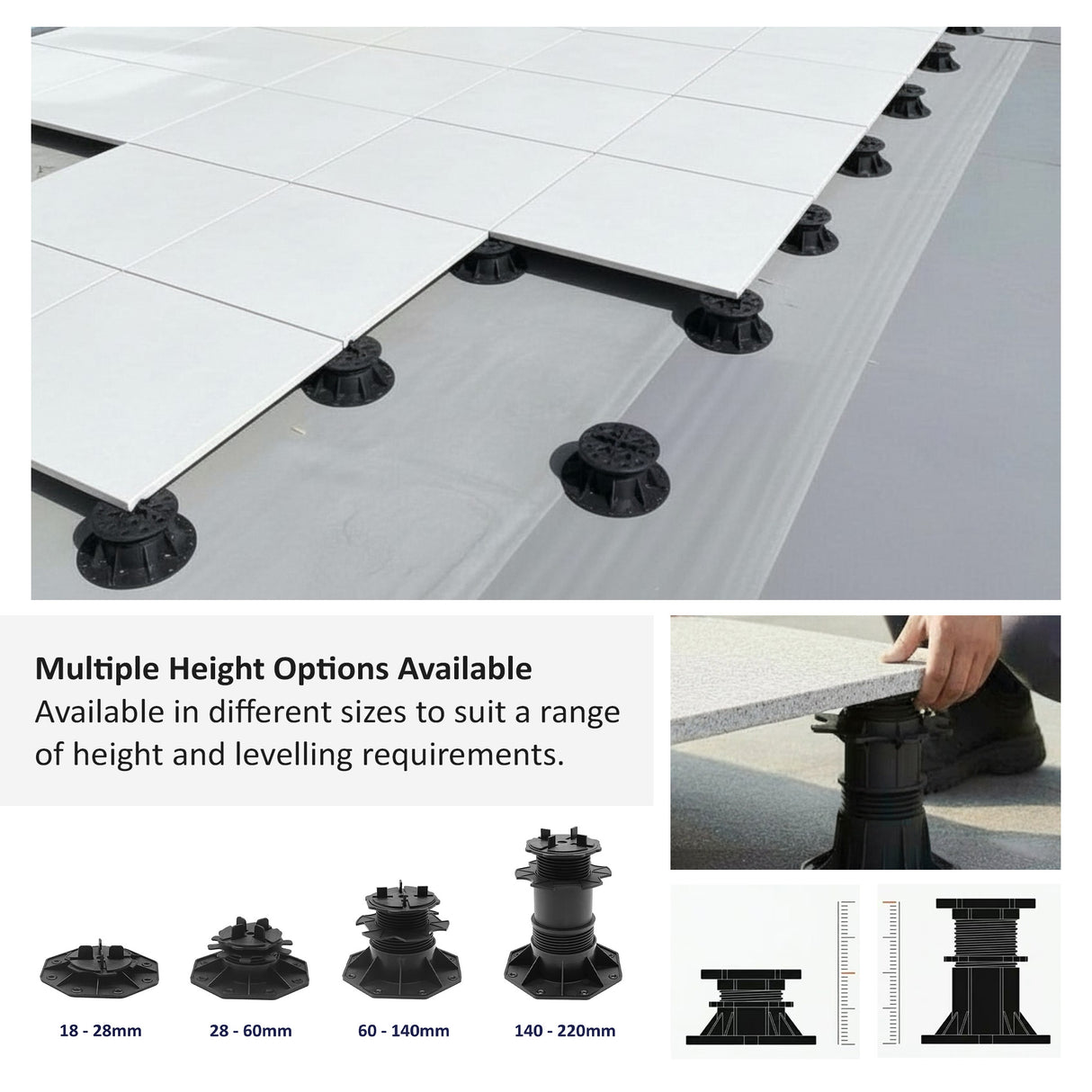 Adjustable Pedestal Support for Paving
