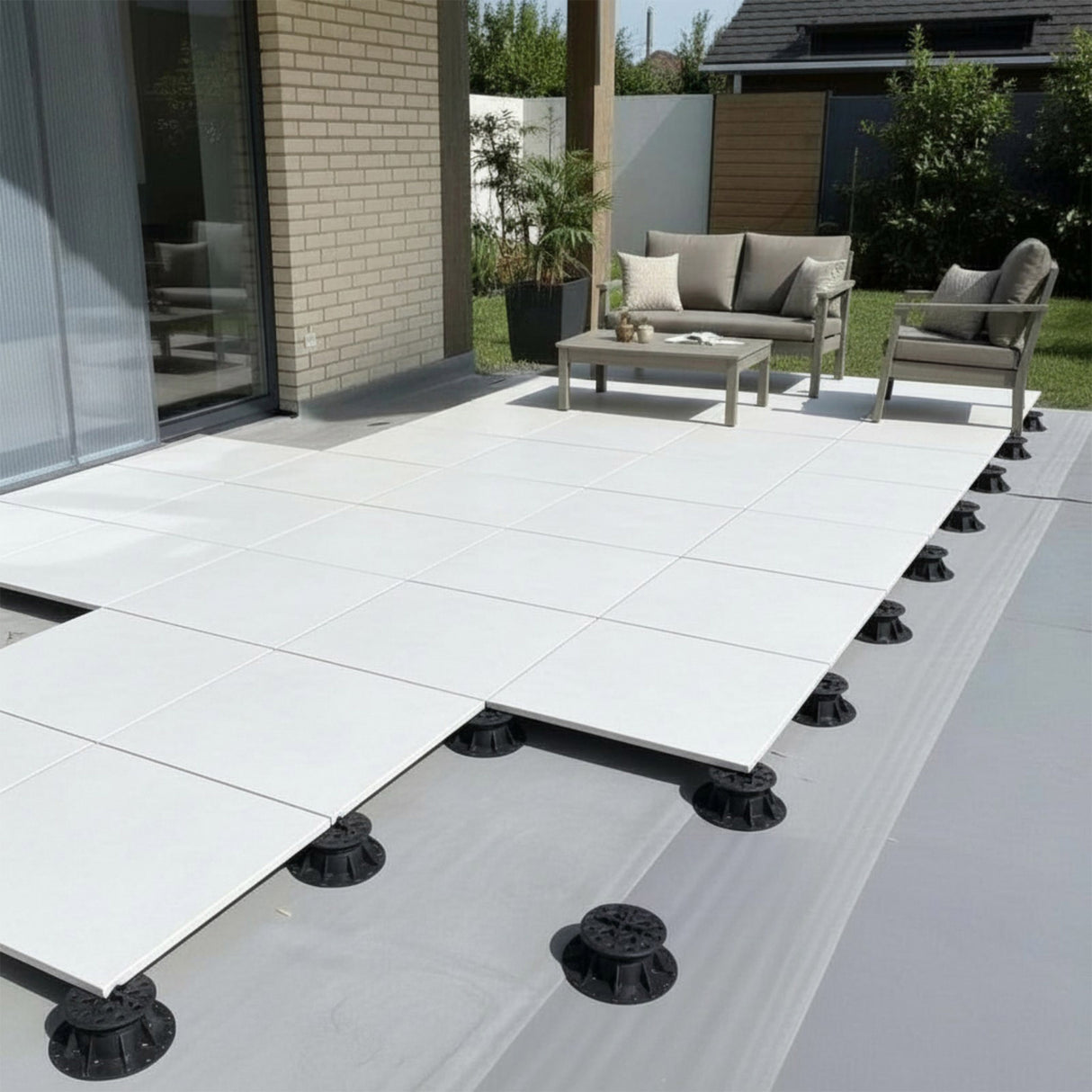 Adjustable Pedestal Support for Paving