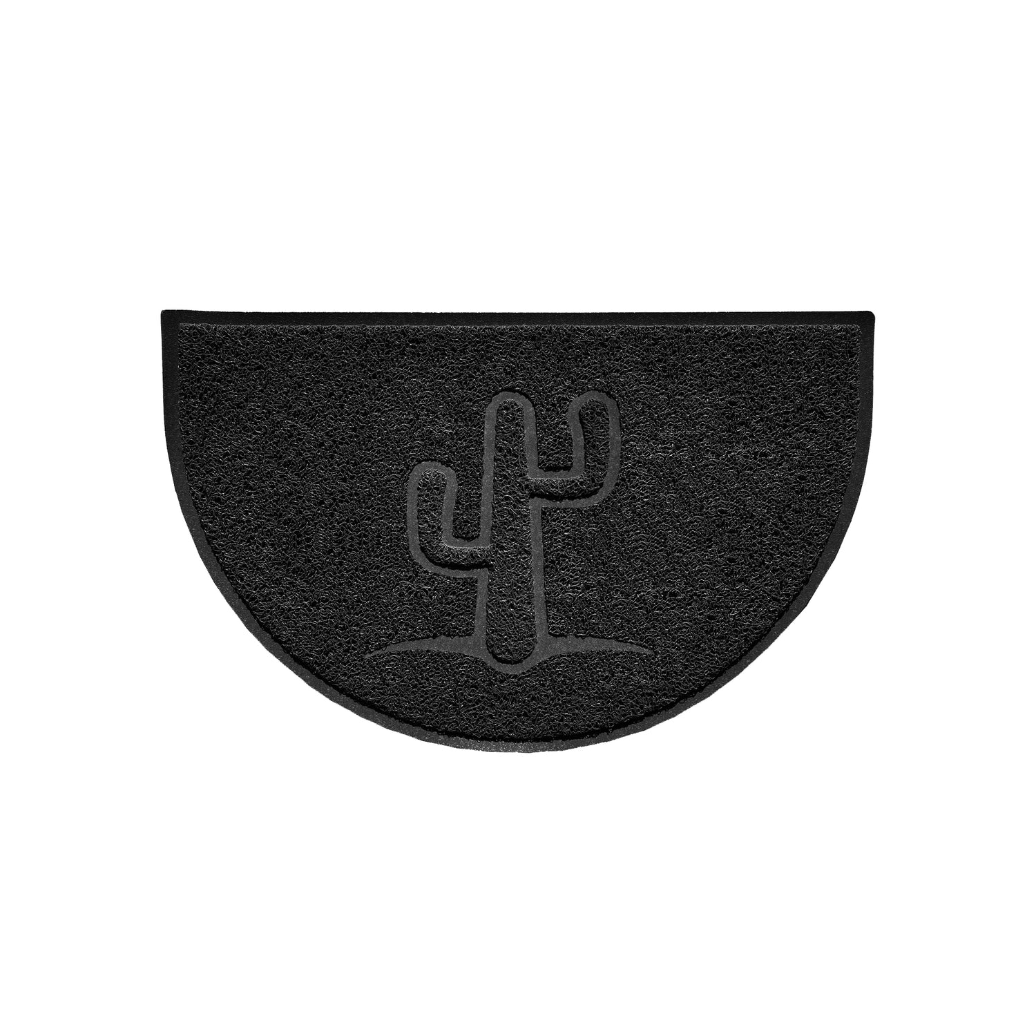 Cactus Embossed Halfmoon Spaghetti Indoor/Outdoor Doormat