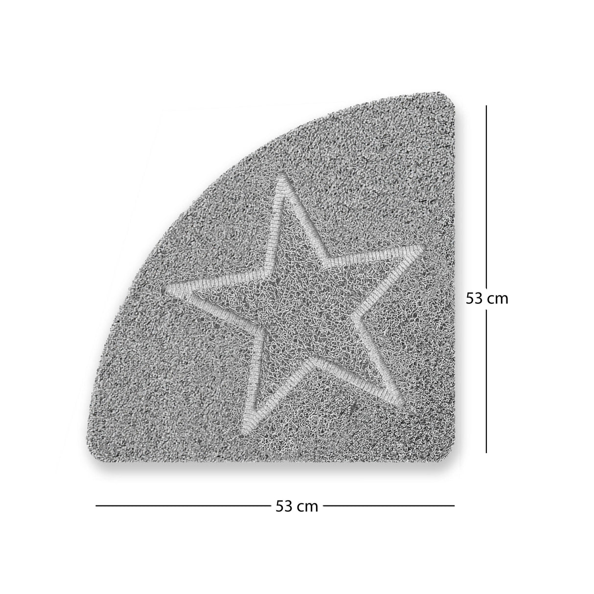 Embossed Spaghetti Loofah Anti Slip Shower Mat - Star