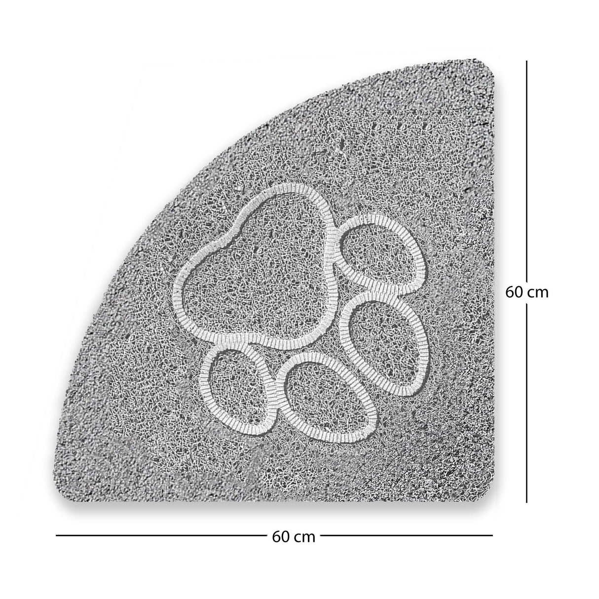 Embossed Spaghetti Loofah Anti Slip Shower Mat - Paw