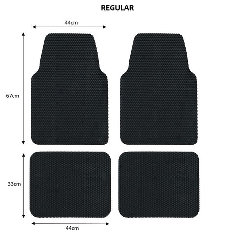 Nicoman Universal Hex Dirt Catcher Anti-Slip Car Floor Mats 4pc -  Regular
