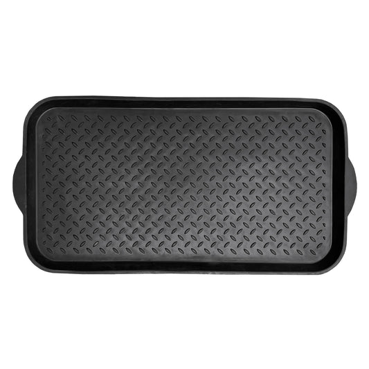 Shoes, Boots & Wellies Tray - Plain Black - Soft Rubber