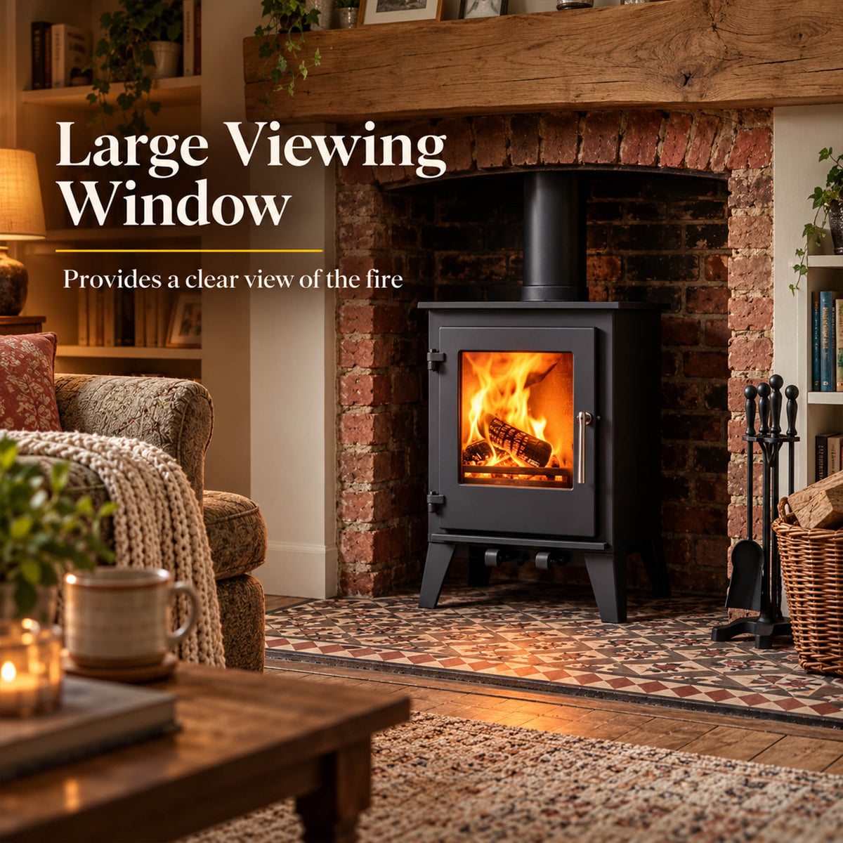 5kW Steel Defra Approved Multi-Fuel Burning Stove - ST001