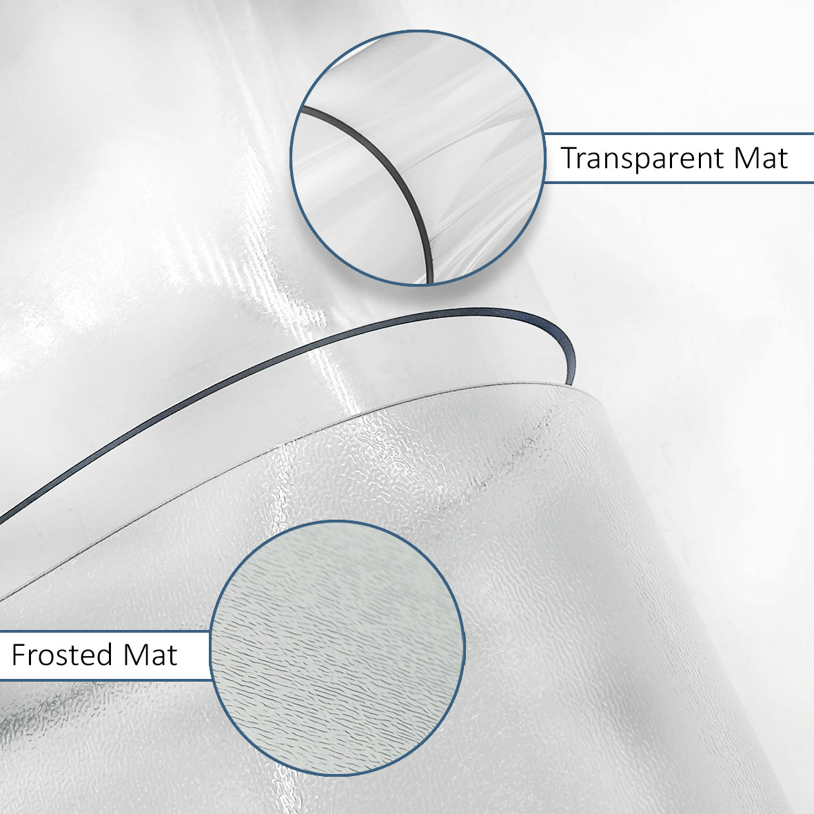 PVC Square Table Cover - Frosted