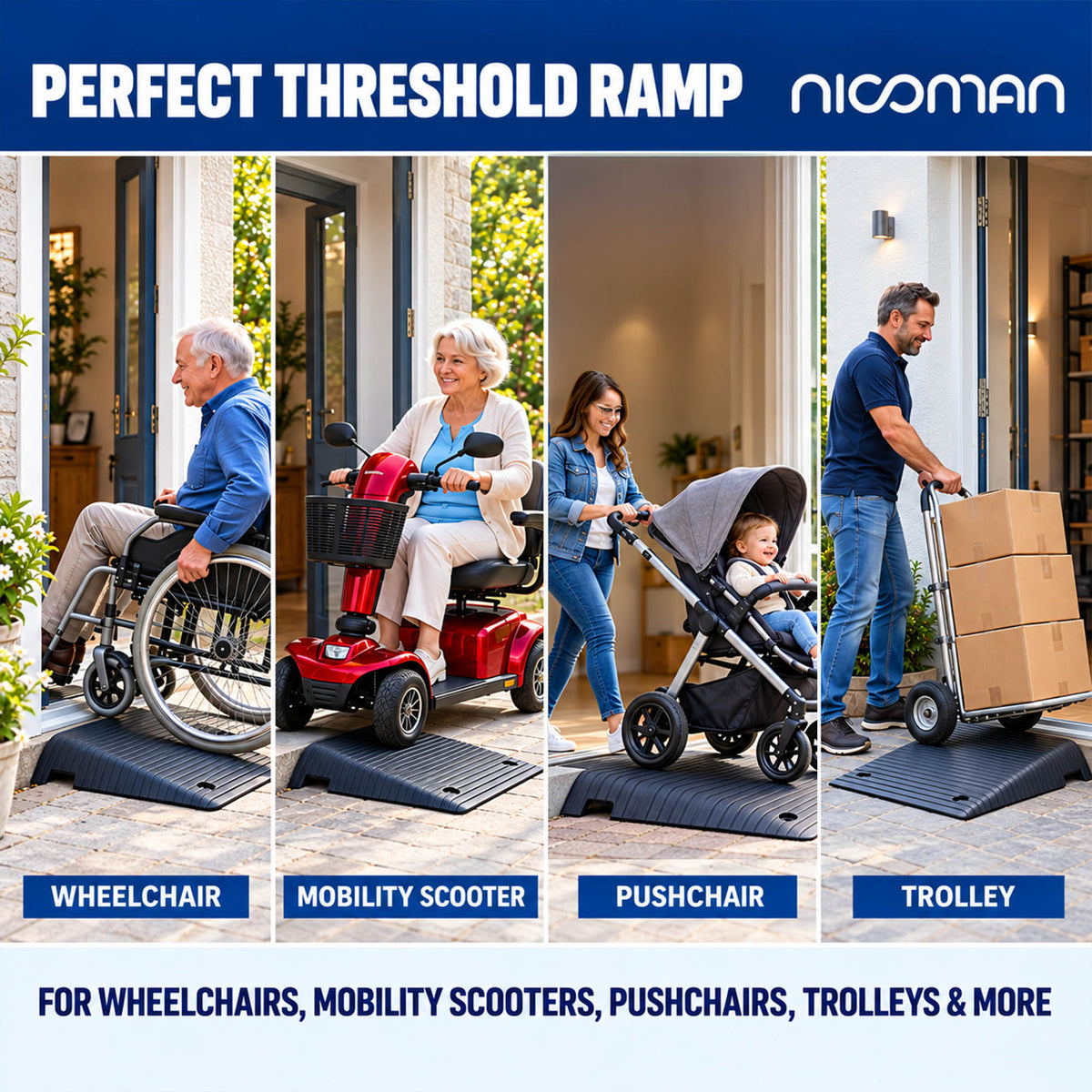 Threshold Ramp for Wheelchairs, Mobility Scooters & More