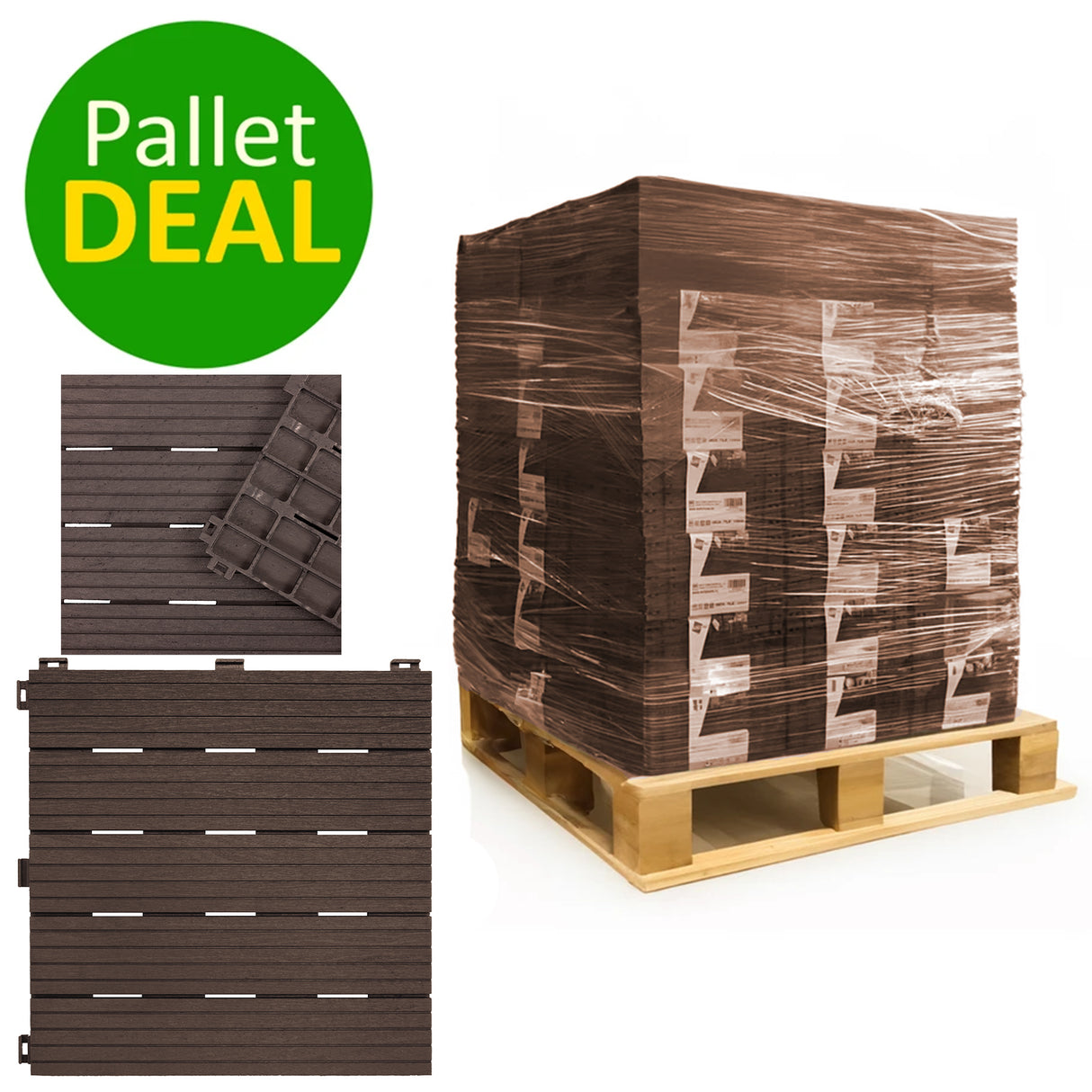 Pallet Offer - Cosmo Garden Patio Cosmopolitan Decking Tiles - 630pcs