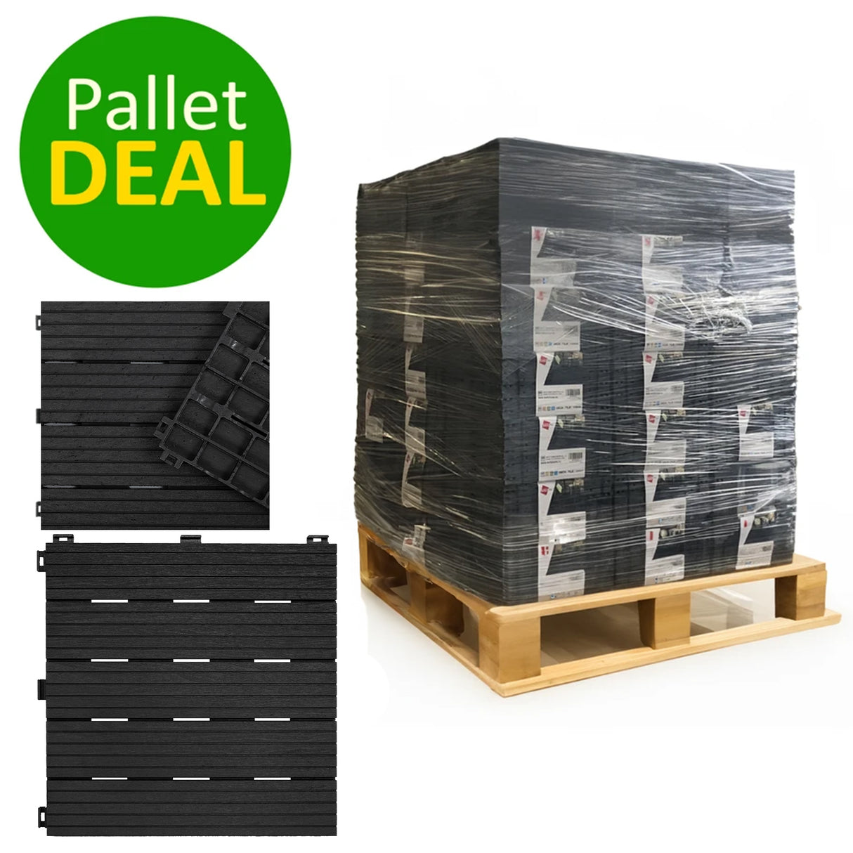 Pallet Offer - Cosmo Garden Patio Cosmopolitan Decking Tiles - 630pcs