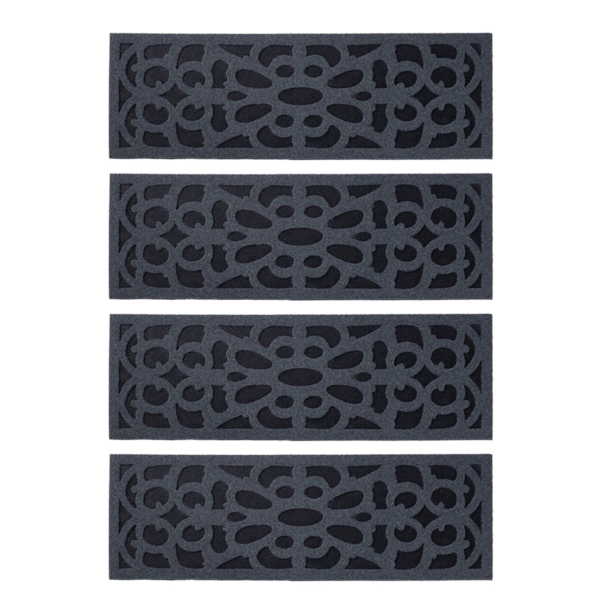 Victorian Style Eco-Friendly Rubber Step Mat - Grey