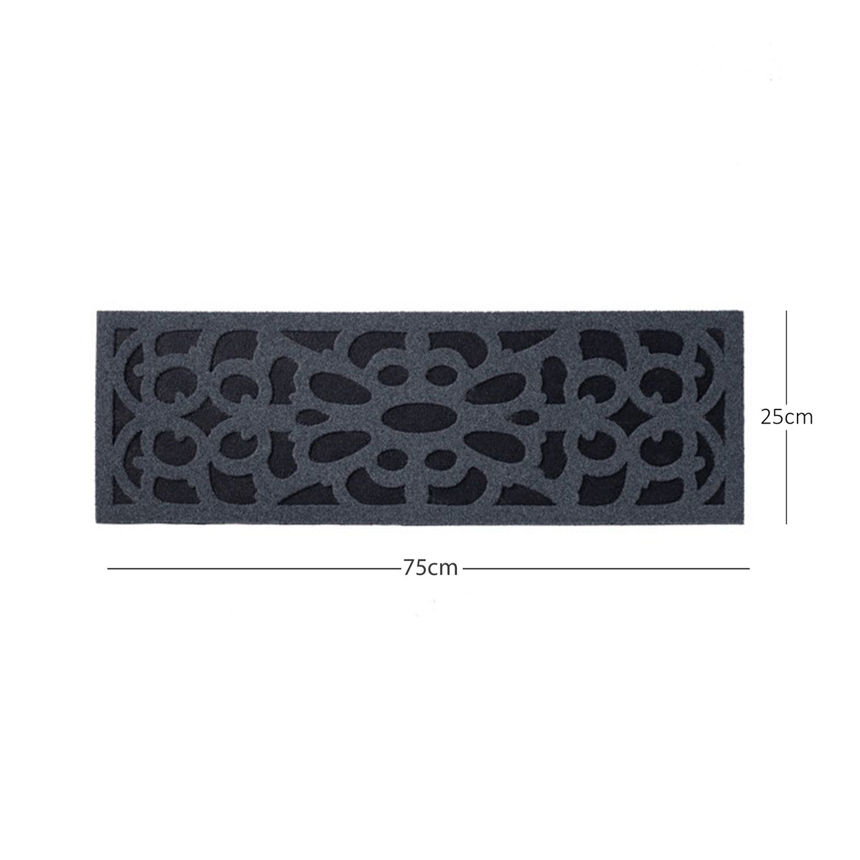 Victorian Style Eco-Friendly Rubber Step Mat - Grey