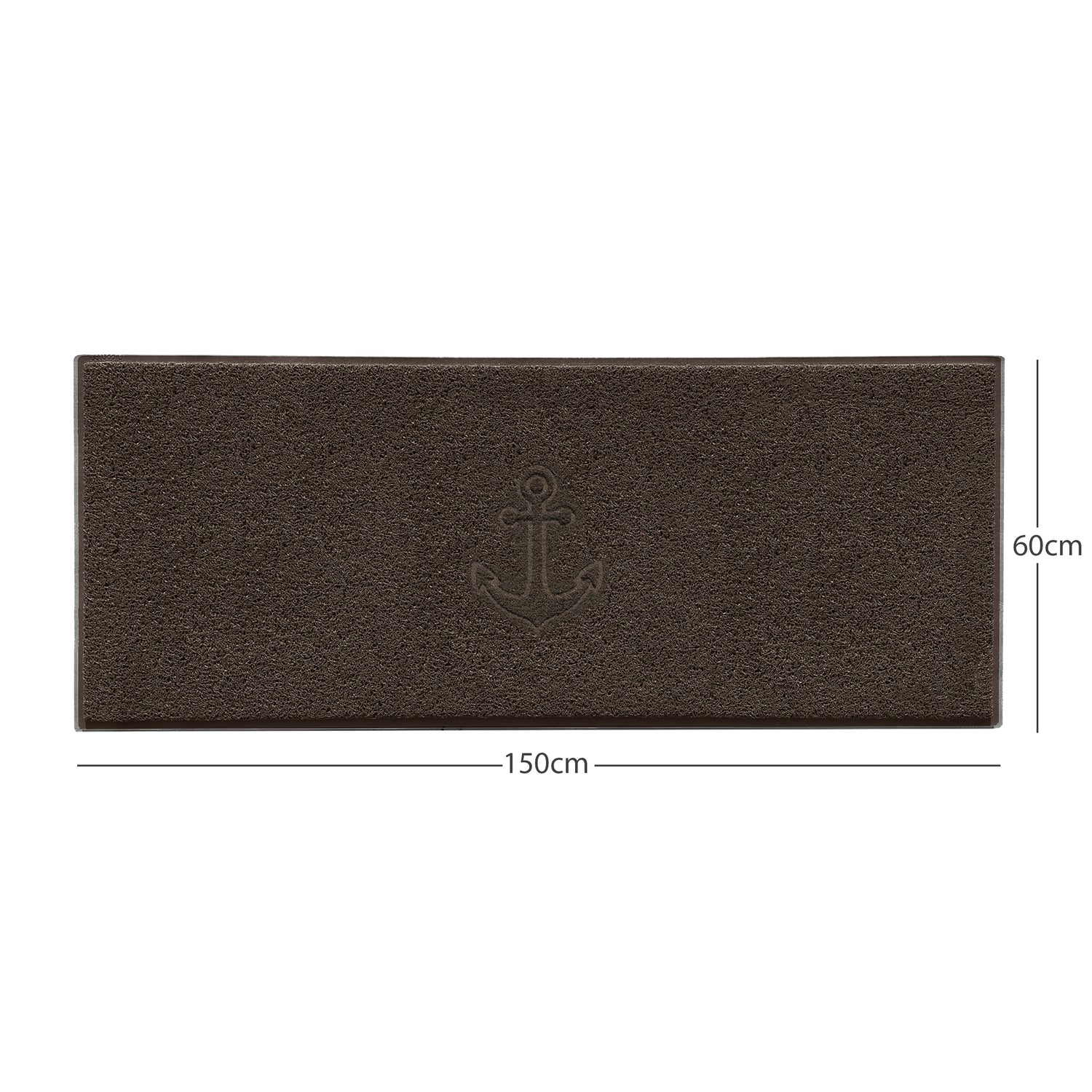 "Anchors Away" Grey Spaghetti Door Mat
