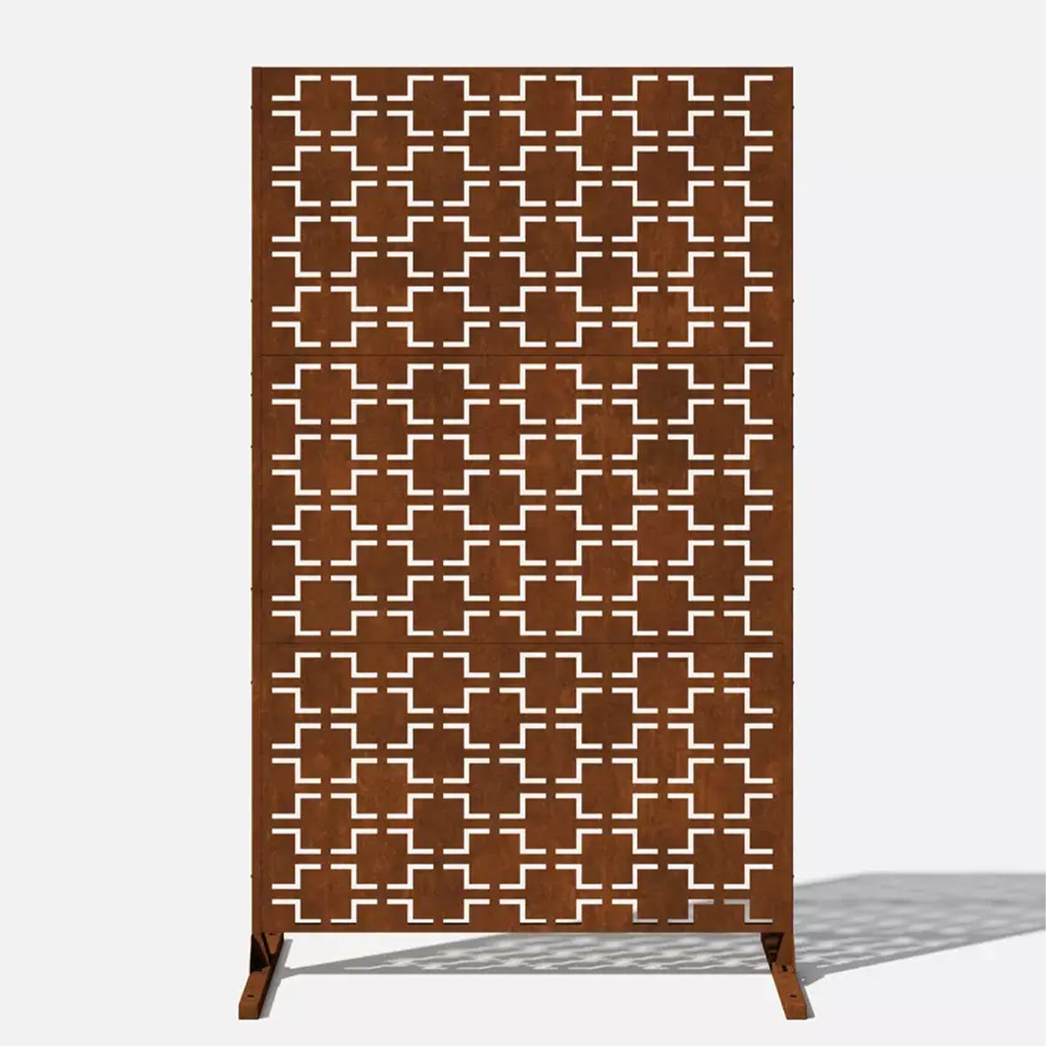 Metal Outdoor Privacy Screen with Stand 120cm x 180cm