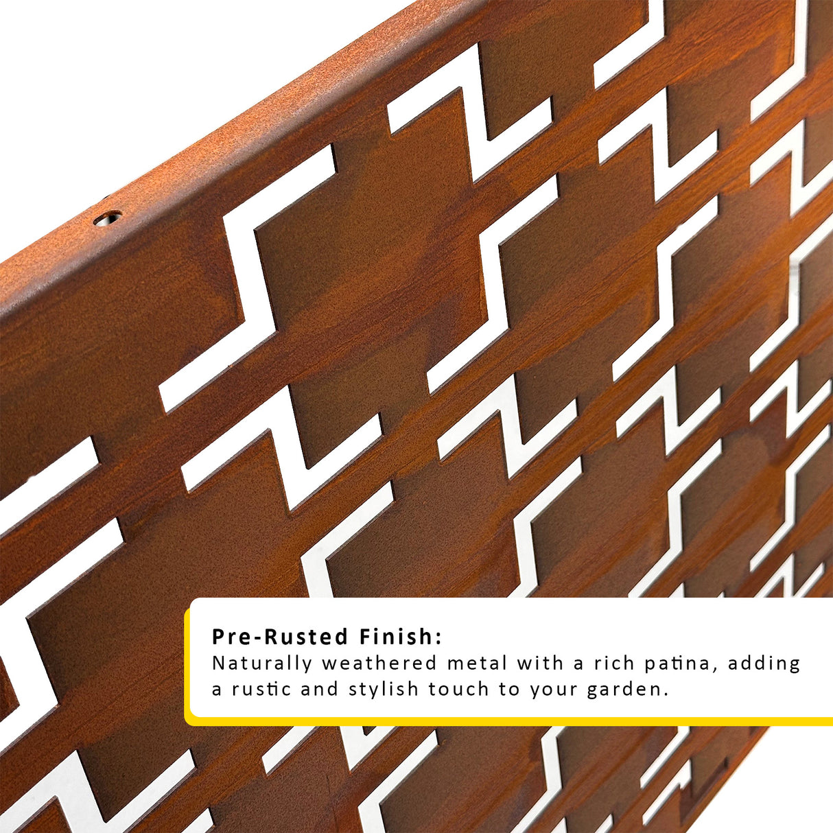 Metal Outdoor Privacy Screen with Stand 120cm x 180cm