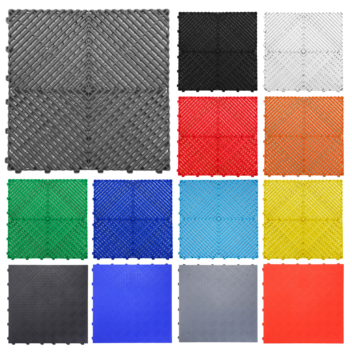 Pack of 10 Modular Vented Garage Tiles