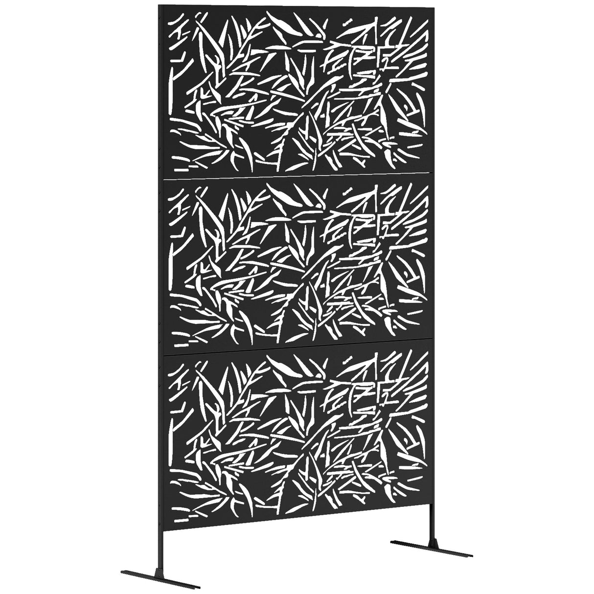 Freestanding Outdoor Privacy Screen with Stand 122cm x 198cm - Bamboo Style